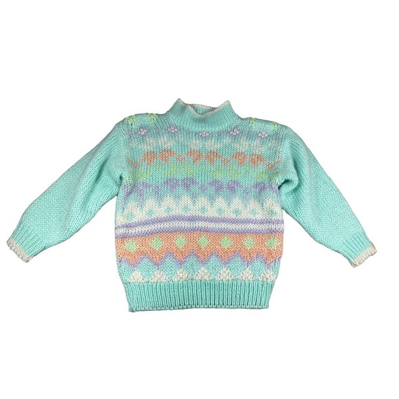 Vintage‎ Sprockets By Mervyn’s Kids Girls Knitted Sweater  Size Small 7/8 - Picture 1 of 6